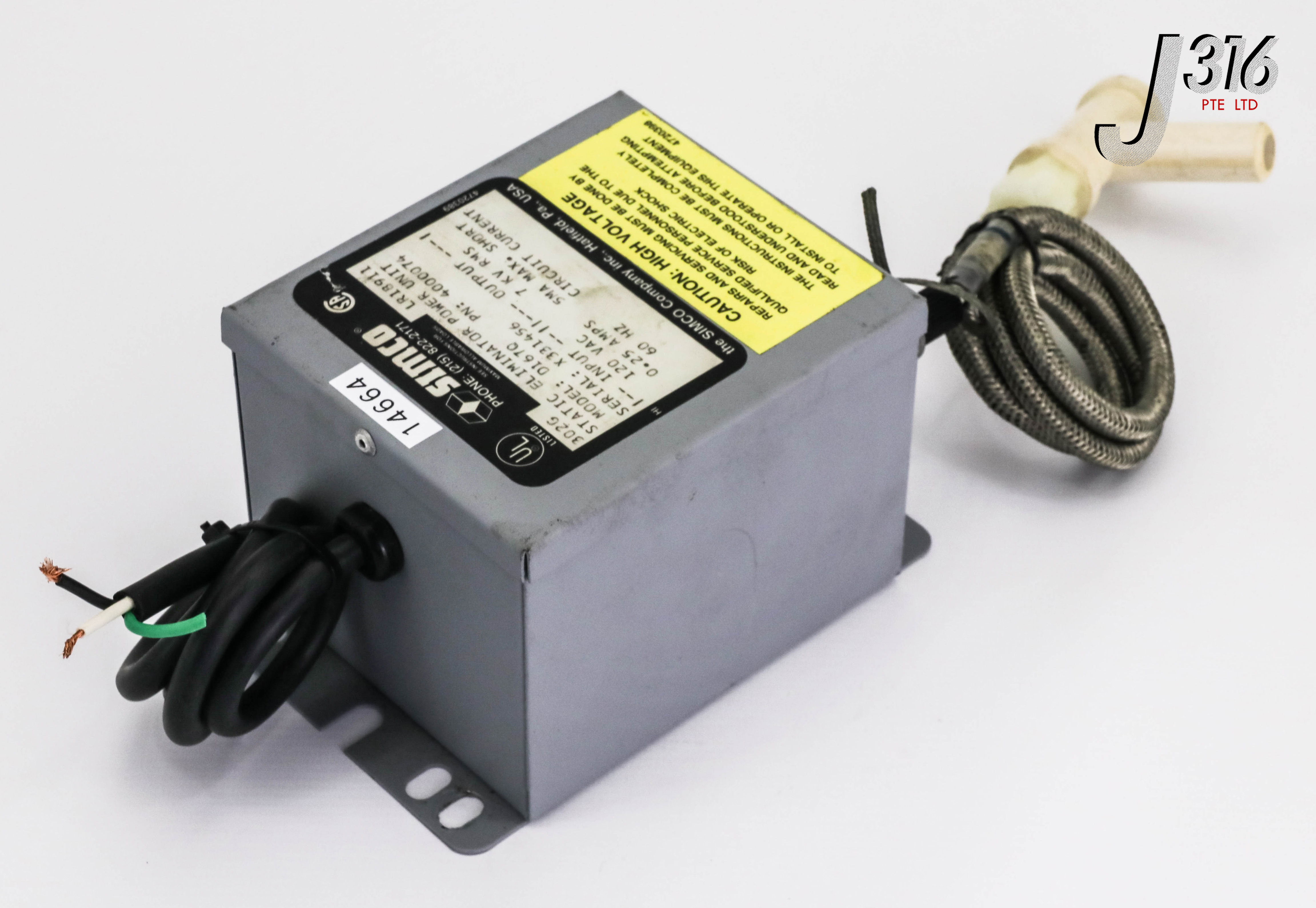 サンプル 14664 SIMCO STATIC ELIMINATOR POWER UNIT, 4000074, 120VAC 60HZ